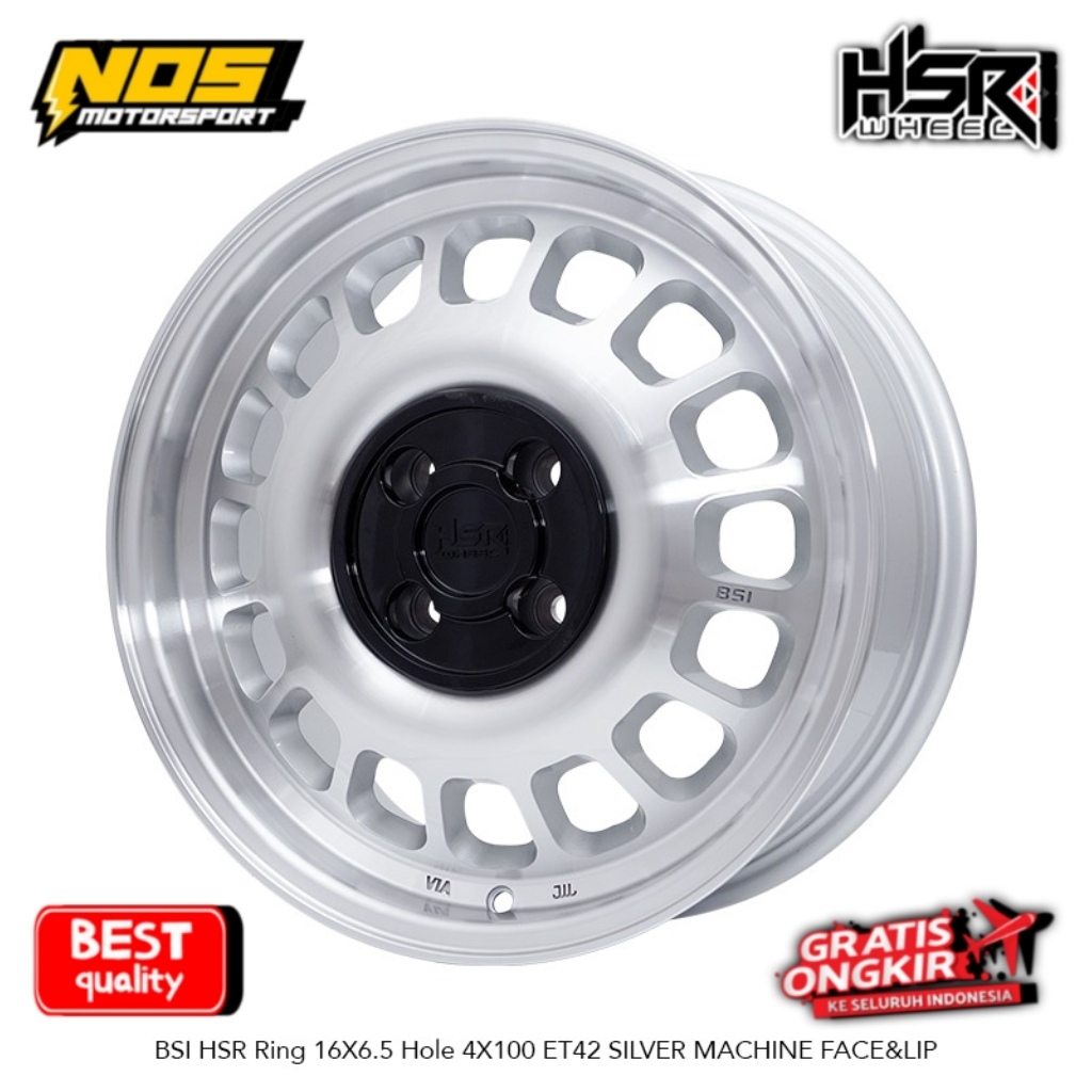 VELG MOBIL JAZZ YARIS MOBILIO BRIO R16 LEBAR 6.5 BAUT 4X100 ET42 HSR BSI RING 16 | VELG RACING