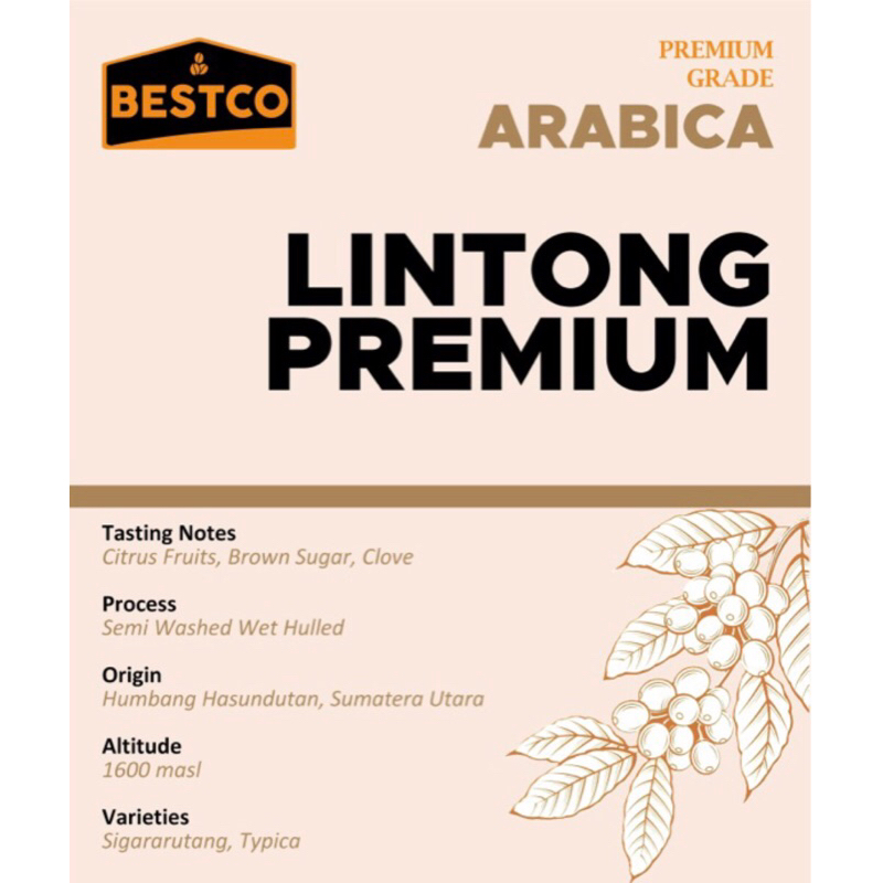 

Kopi Arabica Lintong 250Gram - Medium Dark.Bestco premium Kopi