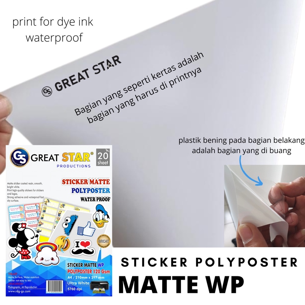 

KODE U42O STICKER MATTE POLYPOSTER WP PLASTIKANTI AIRWATER PROFF A42