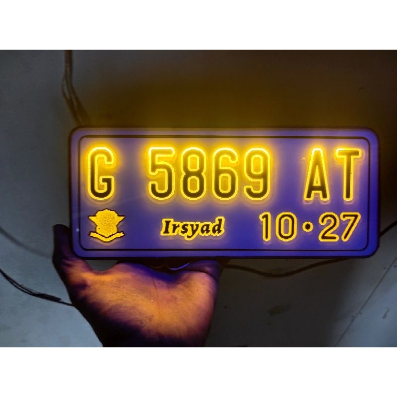 Plat Mika Akrilik Motor Nyala Keren