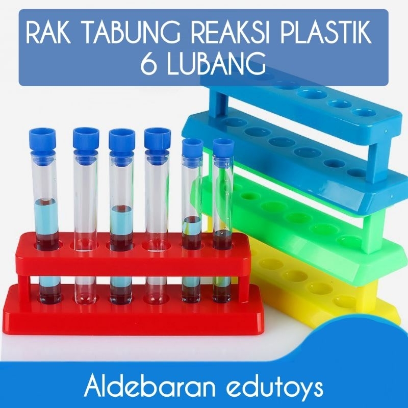 RAK TABUNG REAKSI PLASTIK 6 LUBANG