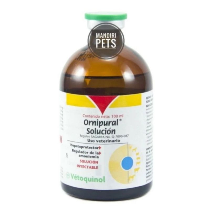 Vetoquinol Ornipural Solution 100ml / Obat Ginjal Anjing Kucing / Ornipural Sulution