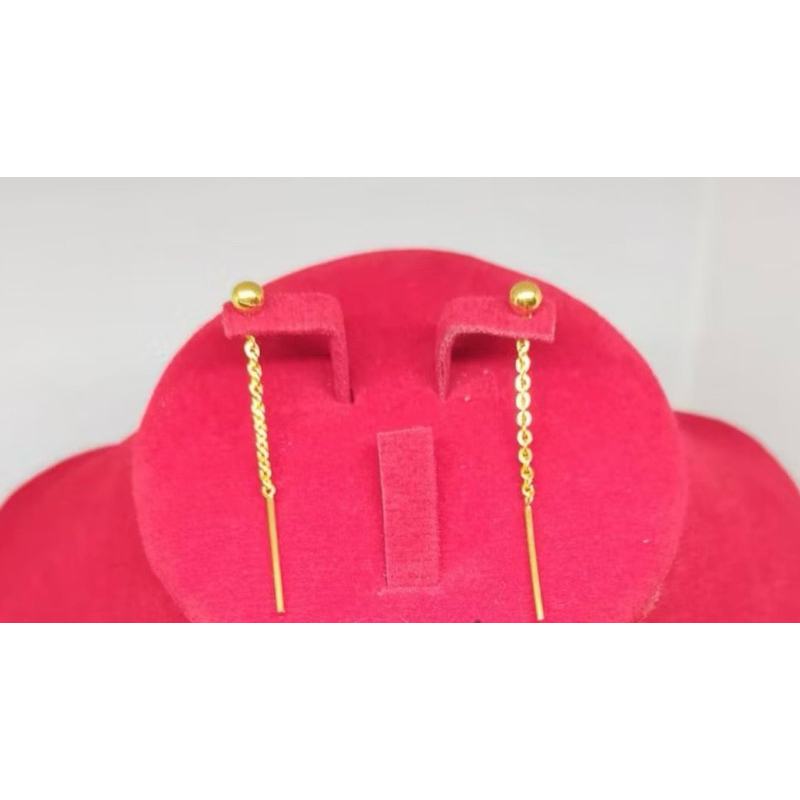 Anting Rantai Emas Muda Asli 0.5 Gram