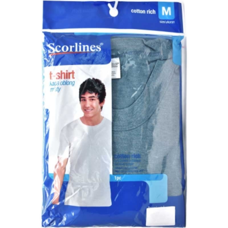 Scorlines T-Shirt Kaos Pria Oblong Misty Ukuran M