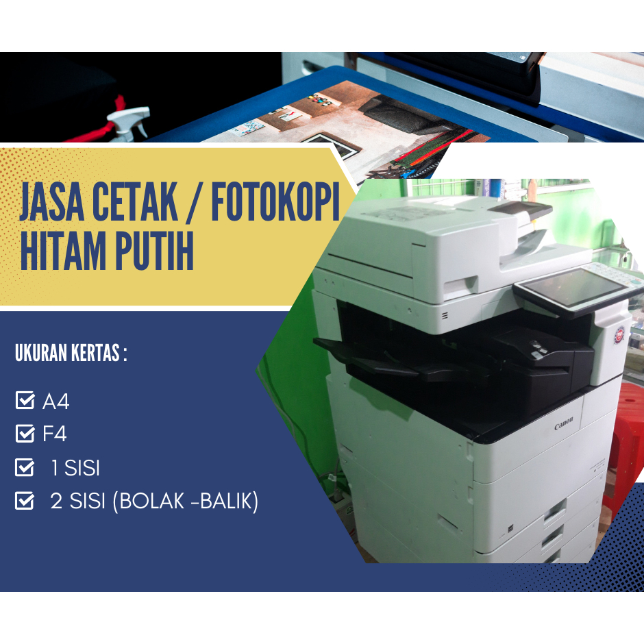 

JASA PRINT / CETAK DOKUMEN HITAM PUTIH F4 (2 SISI / BOLAK BALIK)