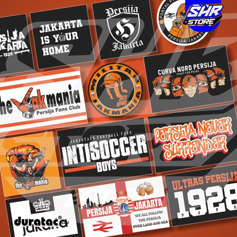 

COD STICKER PACK PERSIJA JAKARTA [8 pcs] Waterproof Stiker Sepakbola Persija Jakarta The Jack Curva Nord Tiger Bois Macan Kemayoran Anti Air Stiker Persija Casual