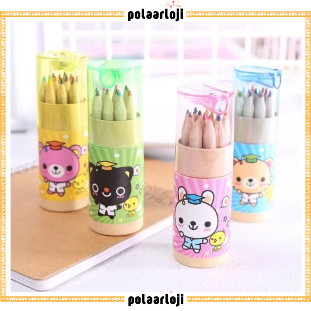 

PA Pensil Warna 12 IN 1 Free Serutan Pensil Pensil Color Pensil Warna Karakter Kemasan Tabung Murah SS231