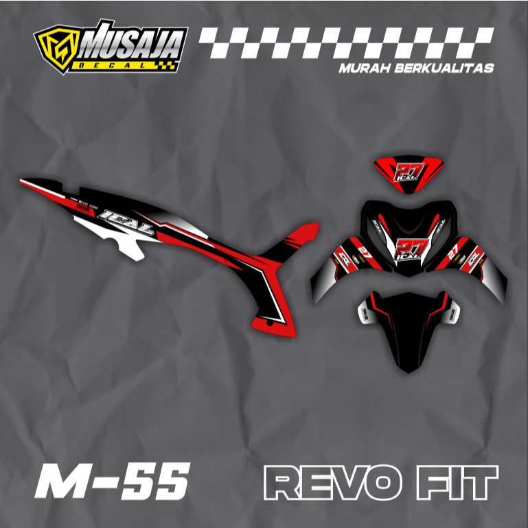 Decal revo fit  full body biru oren  - decal revo fit bebas custom