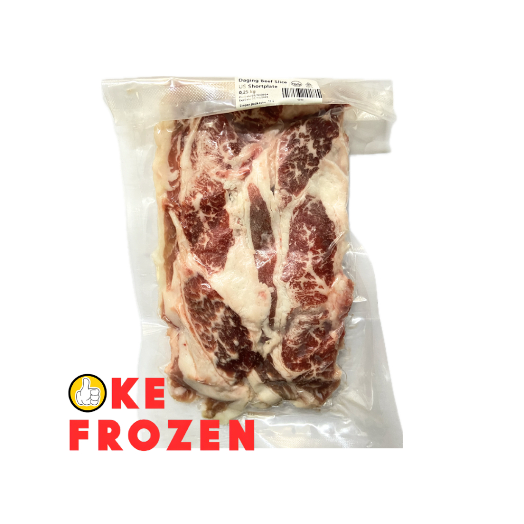 

BEEF SLICE DAGING SHORTPLATE US PREMIUM 250GR (GP) / BBQ / SUKIYAKI / YAKINIKU