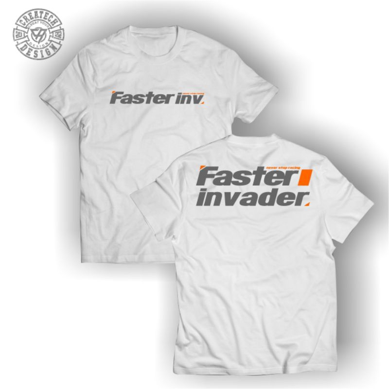 kaos racing faster invader premium - kaos racing atasan pria wanita faster invader cotton combad 24s