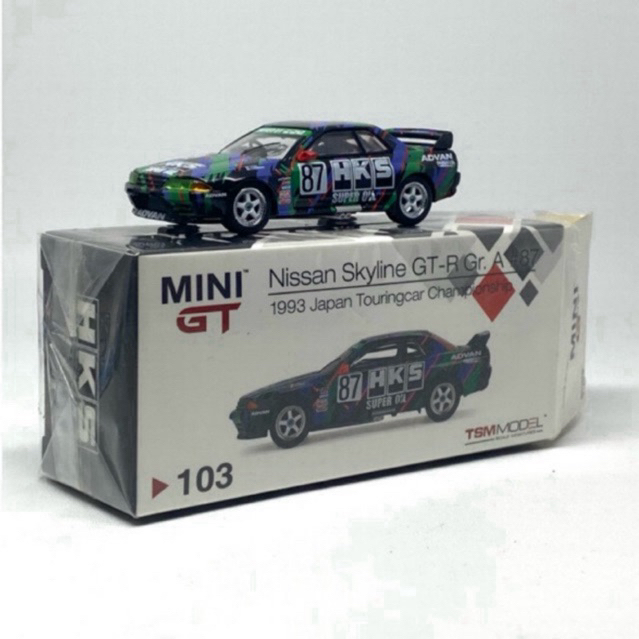 Mini GT Nissan Skyline GT-R R32 HKS JTC 1993