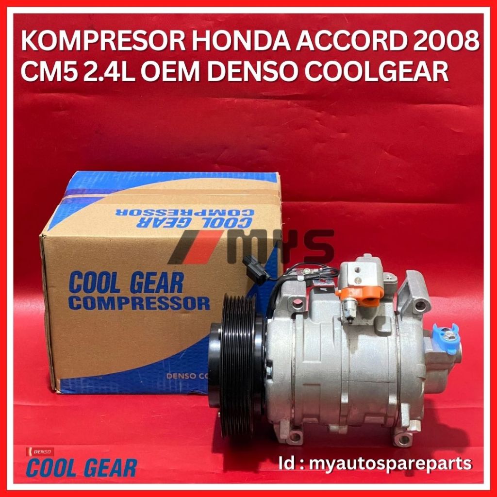 COMPRESSOR AC Mobil HONDA Accord 2008 CM5 2.4L KOMPRESOR OEM DENSO COOL GEAR