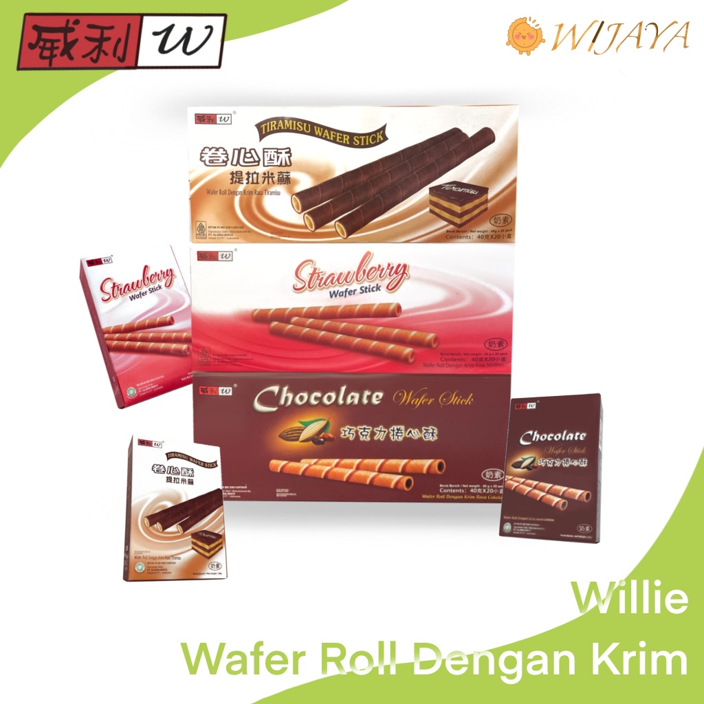 

BISKITOP - WILLIE WAFER STICK 40g*20pcs Biskuit Kue Kering