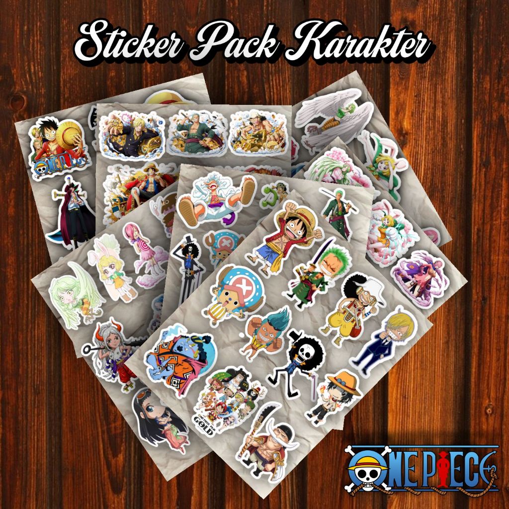 

PROMO SPESIAL Sticker Pack karakter luffy anime lucu stiker laptop setiker notebook vinyl waterproff
