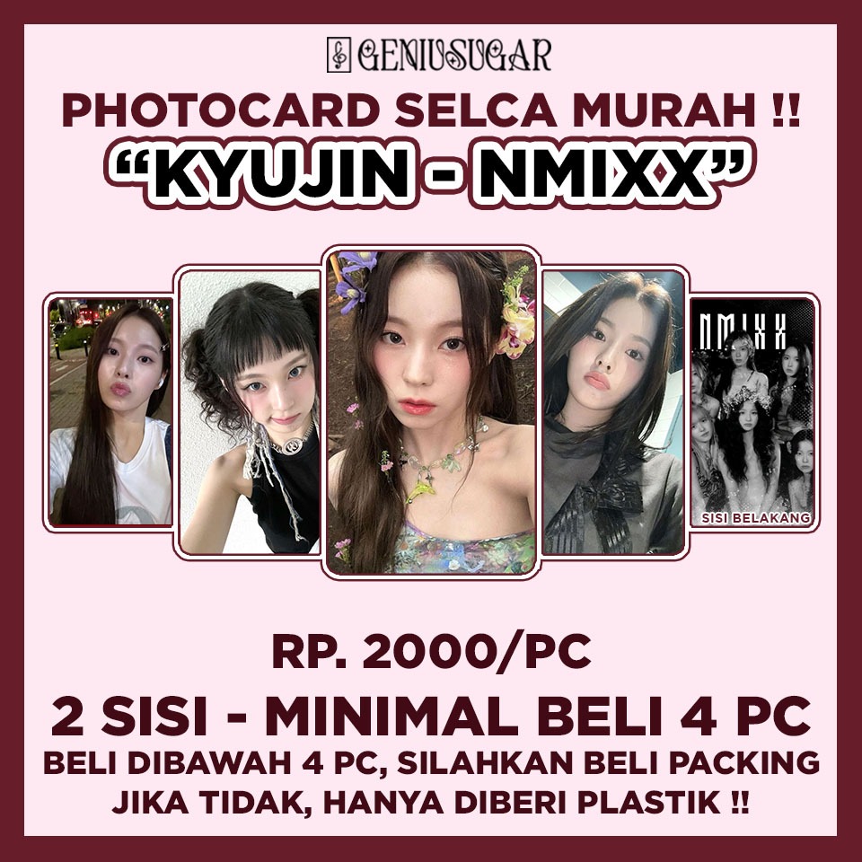 [MIN. BELI 4 PC] NMIXX KYUJIN SELCA UNOFFICIAL PHOTOCARD