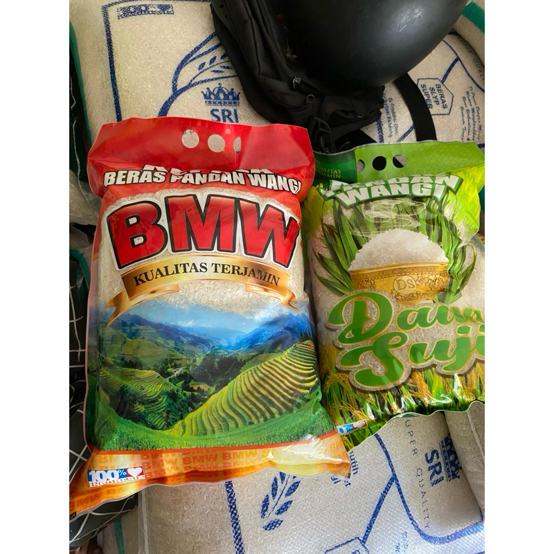 

KTr190 Beras/ Beas BMW Pandan Wangi Kemasan 5Liter Putih Pulen Enak Pengiriman Instan Kota Bandung