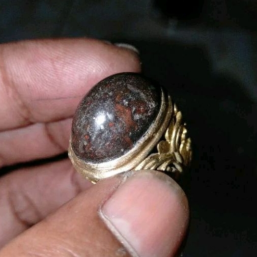 Batu Akik Badar Besi Aji Semeru Full Serat Besi Nempel Magnet