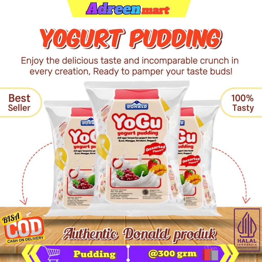 

[ DONALD ] YOGU YOGURT PUDDING YOGU PUDDING ANEKA RASA 300GRAM