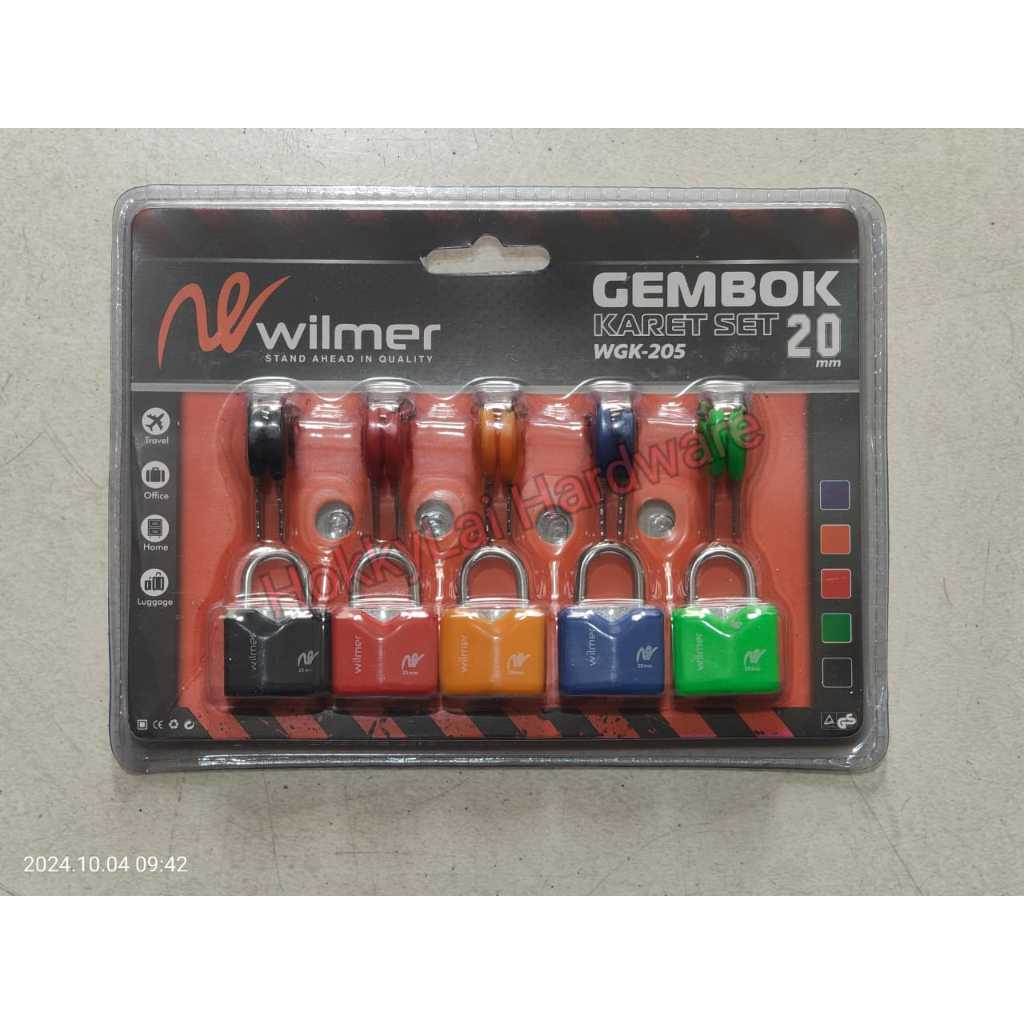 Gembok Koper Tas Warna Warni 20mm Set 5pcs Kuat Bagus Awet