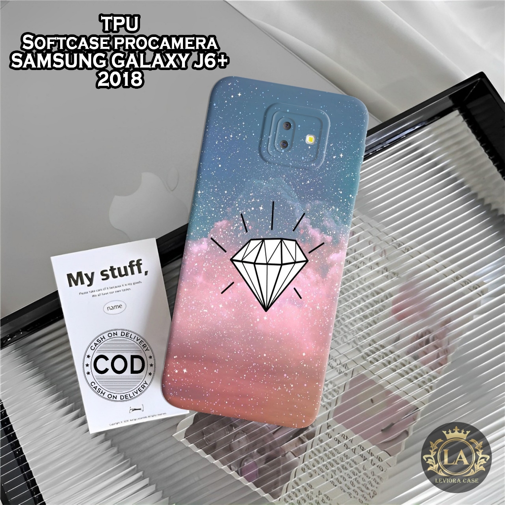 Case Samsung J6+ 2018 - Leviora Case - Fashion Case Diamond - Softcase Samsung J6+ 2018 - Case Pro C