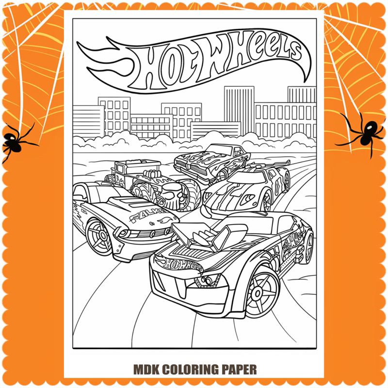 

MDK Kertas Mewarnai HOTWHEELS / Lembar & Kertas mewarnai anak / Lembar & Kertas mewarnai termurah