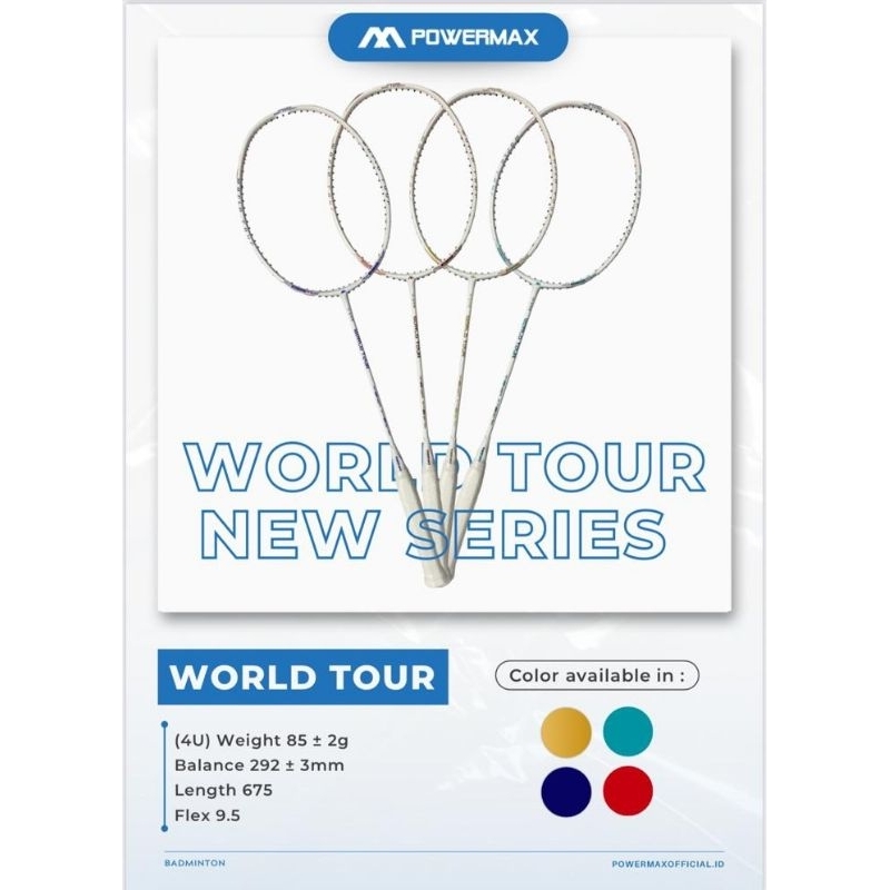 Raket Badminton Powermax World Tour New Series