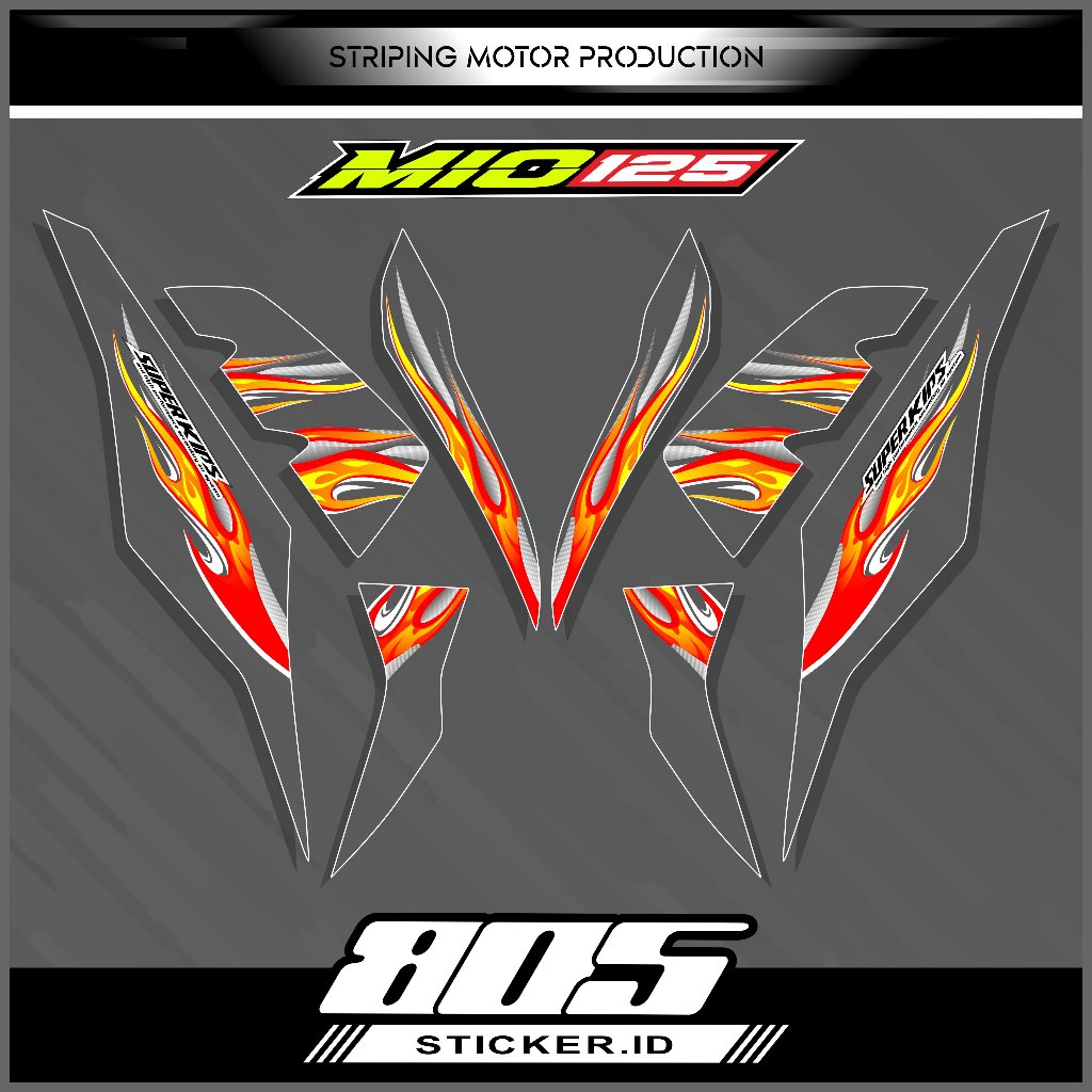 STRIPING STIKER TRANSPARAN MIO M3/MIO Z - STIKER MIO M3 125 TRANSPARAN GRAFIS API KEREN