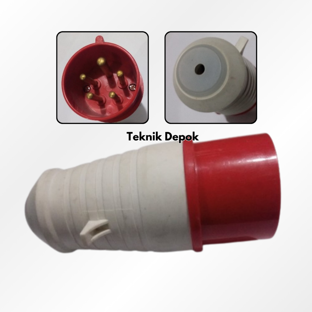 Steker Genset 5 Kaki 16A Stop Kotak Plug Mobile Socket Male Terminal Colokan