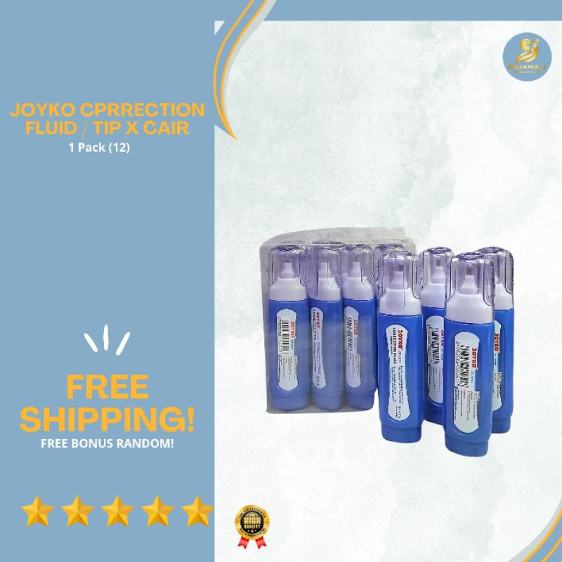 

Tip X Cair Correction Fluid Joyko CF-S209 | 6 Pcs & 12 Pcs (1 Pack) | Metal Tip