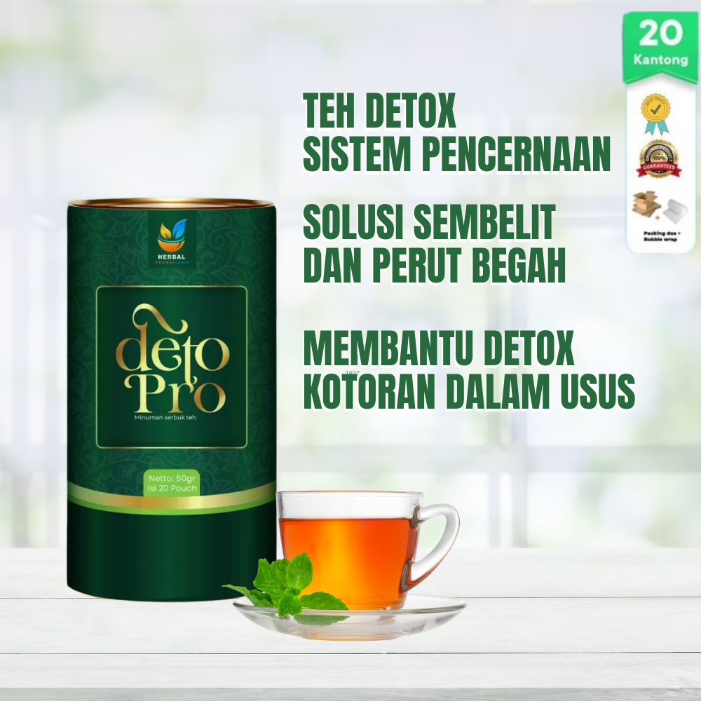 

DETO PRO Teh Detox Usus Sistem Pencernaan - Tea Celup Rempah Bantu Sistem Pencernaan