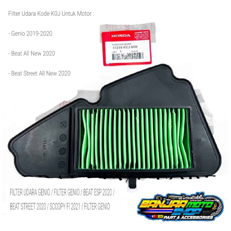 (K0J) Saringan Udara / Filter Udara Genio, Beat New, Beat Street, Beat ESP, Scoopy FI 2021