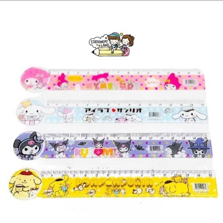 

( StaLand ) / ( DAPAT 1 BUAH ) PENGGARIS SANRIO 15CM KD-58 / Ruler 15 CM Sanrio Kuromi Cinnamorol My Melody
