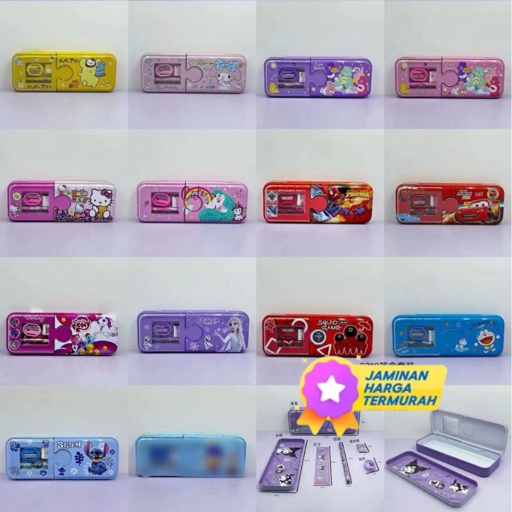 

Kotak Pensil Sanrio Bening 2 Tingkat / Kotak Pensil Sanrio / Kotak Pensil Magnet / Kotak Pensil Anak / Kotak Pensil