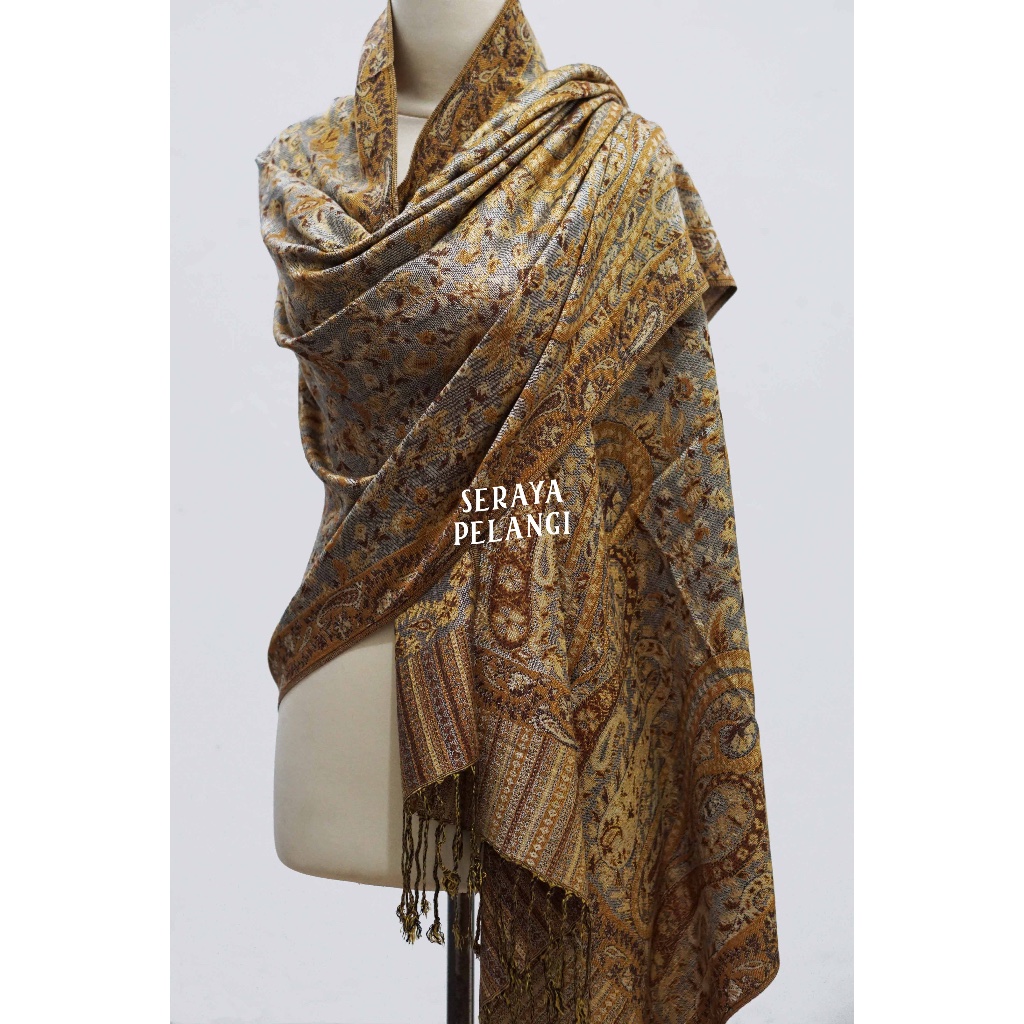 Pashmina Keong 46 Selendang Scarf Syal Shawl Pasmina Halus Souvenir Hadiah Ulang Tahun Birthday Gift