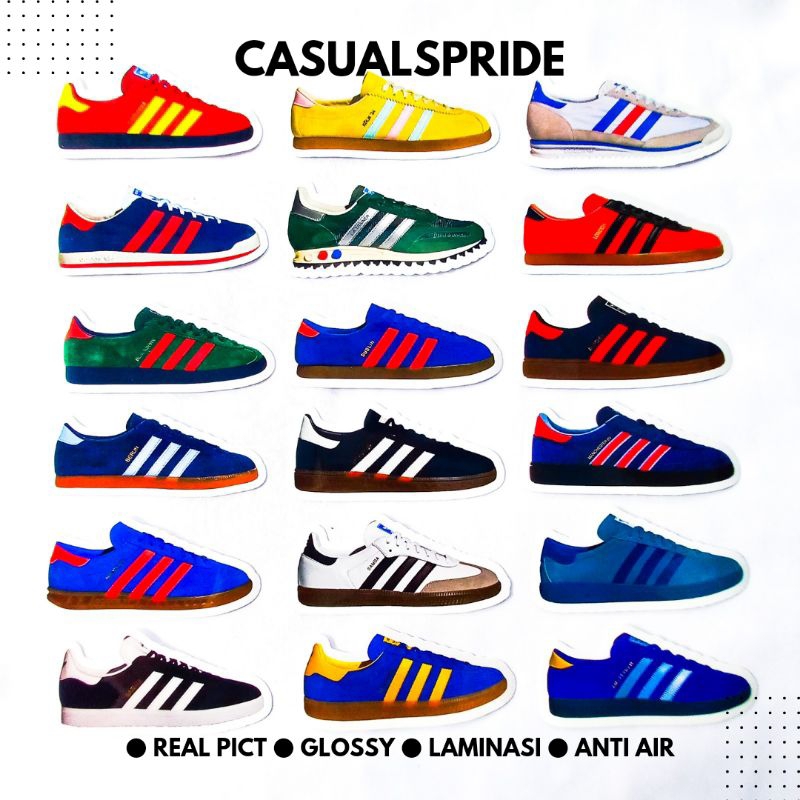

Sticker Sepatu Series Adidas Samba LA Trainer Liverpool London Dublin Warszawa Java Bali Cutting Anti Air