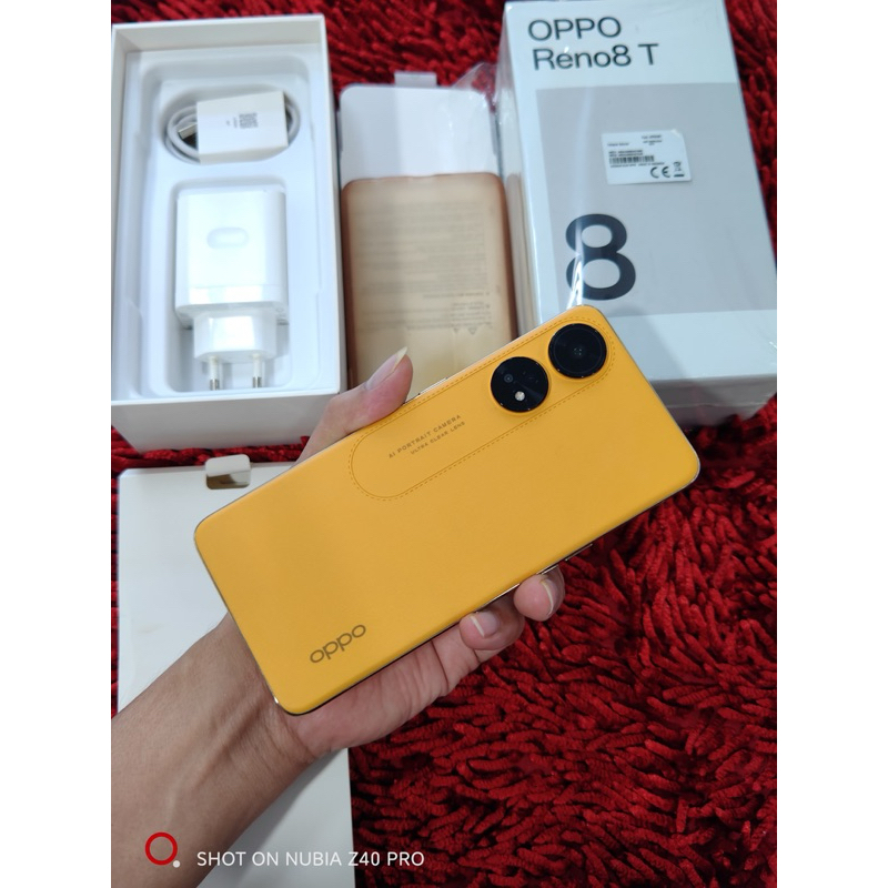 Oppo Reno 8T 8/256GB NFC Fullset Mulus Original Bekas Pake