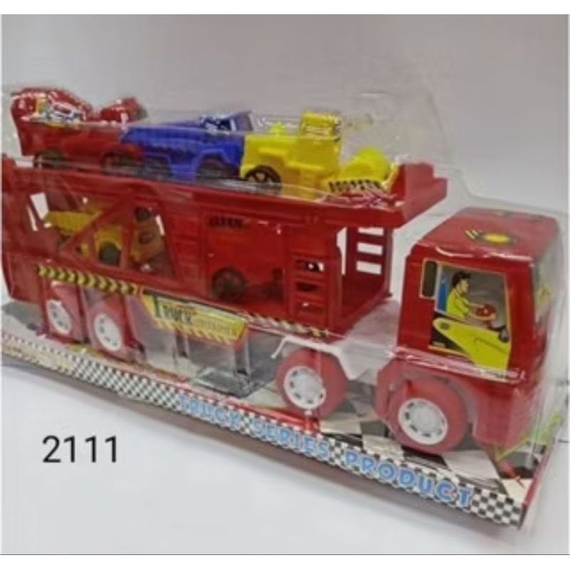 Hot Deals Cod Promo St2110 St2111 Mainan Anak Truck Mika / Pengangkut Mobil Polisi /Container