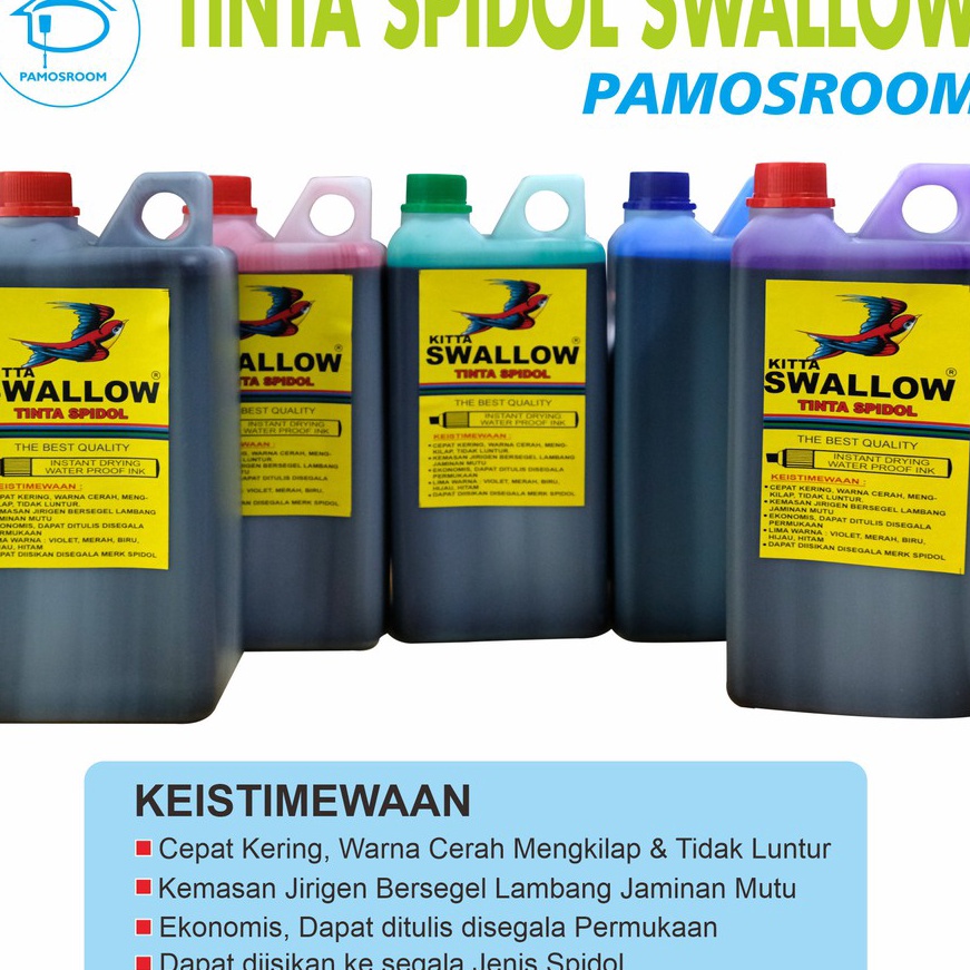 

KI3 Pamosroom Tinta Spidol Permanent KITTA Swallow Biru Violet