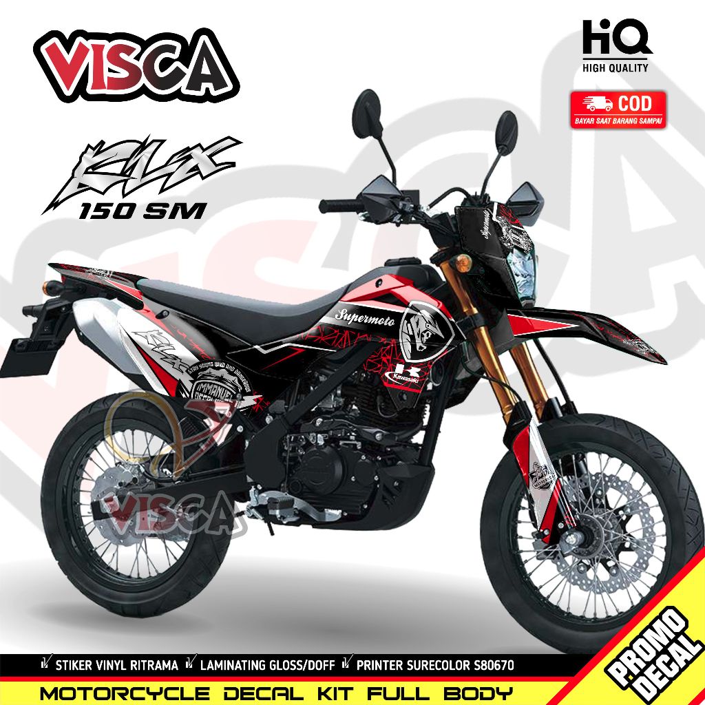 Decal Klx SM 150 Full Body Decal Supermoto Full Body Dekal KLX 150 Terbaru Decal KLX 150 SM SUPERMOT