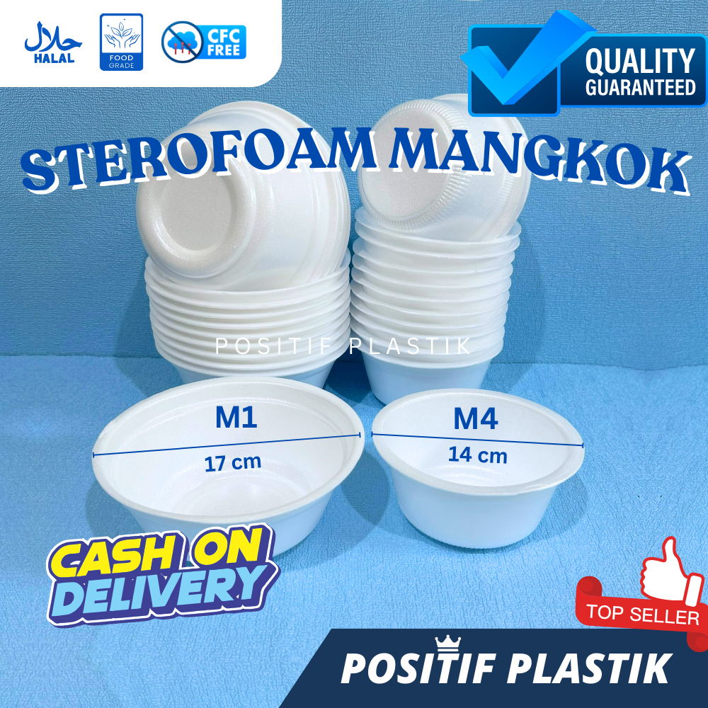 [5 PCS] Sterofoam / Foam KCS - Mangkok Bulat Styrofoam M1 M4 Sterofoam Mangkok Bakso Soto