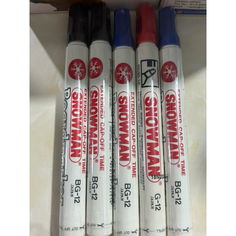 Spidol/Snowman/white Boar Marker 1 pcs/ 1 kotak