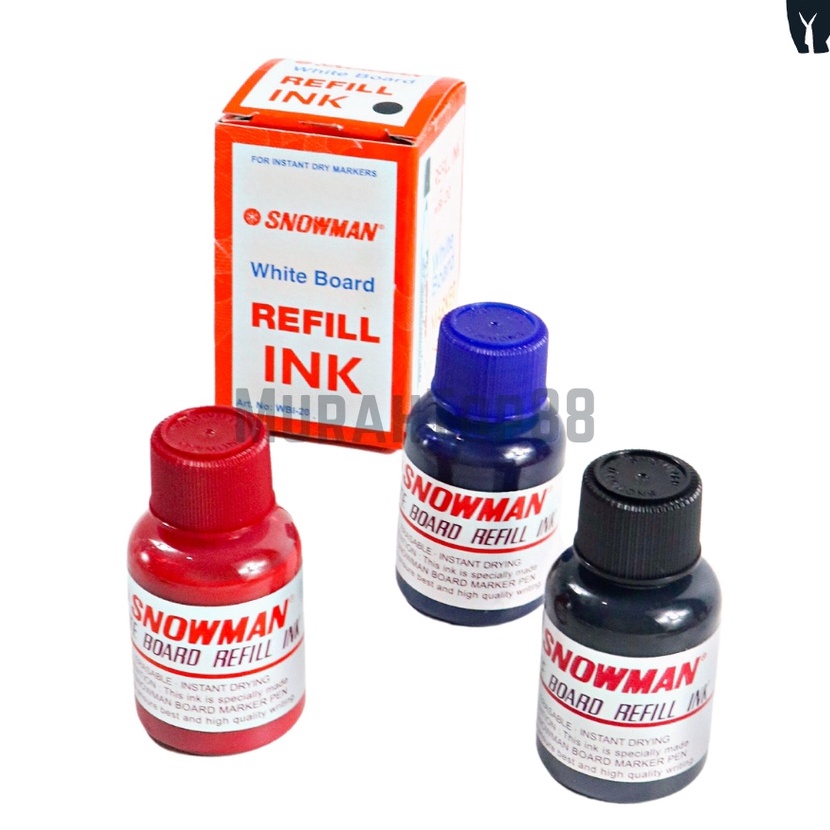

Murah Refill Tinta Ink Snowman White Board WBI2 Isi Ulang Spidol Marker BG12