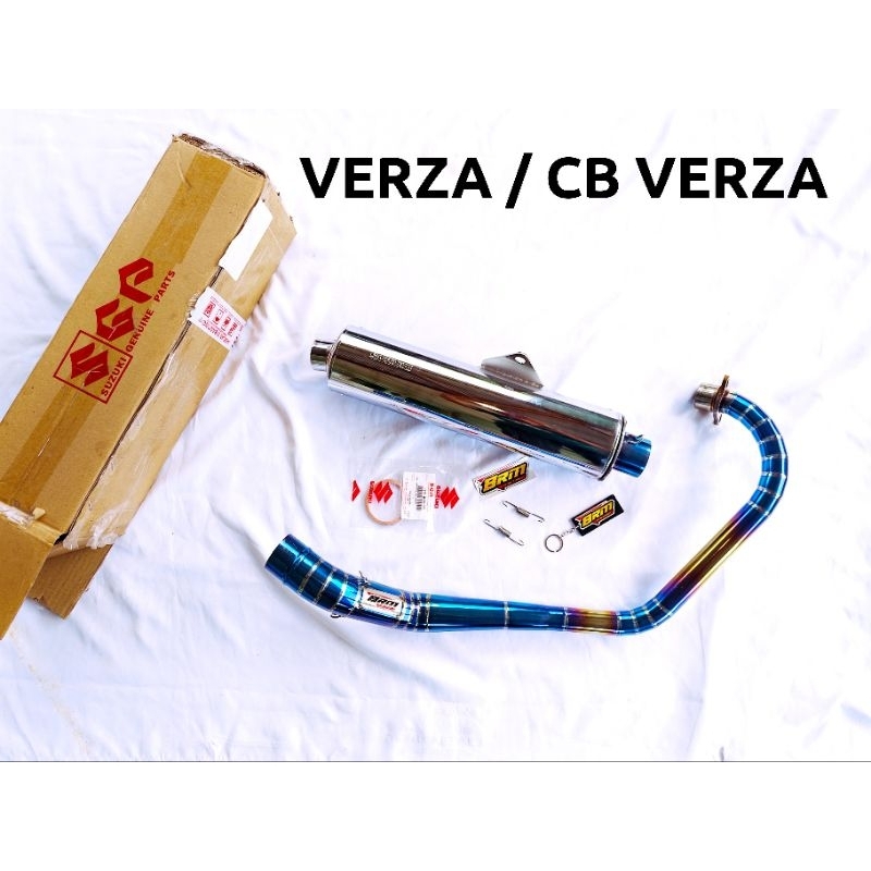 KNALPOT FU ORI SUZUKI LOKAL FULLSET UNTUK VERZA / CB VERZA LEHER NON SAMBUNGAN BRM