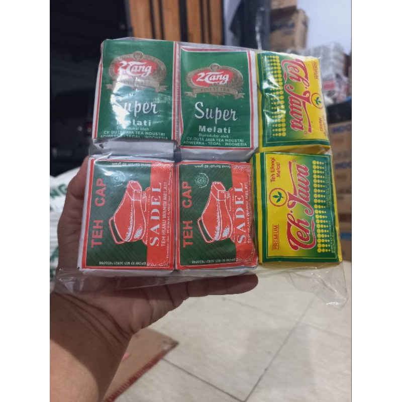 

6 pcs, teh sedel ( 2 ), 2 tang hijau ( 2 ), jawa premium ( 2 )