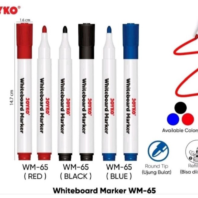

HJ6 Spidol WhiteBoard Joyko Wm65 1pak12pcs