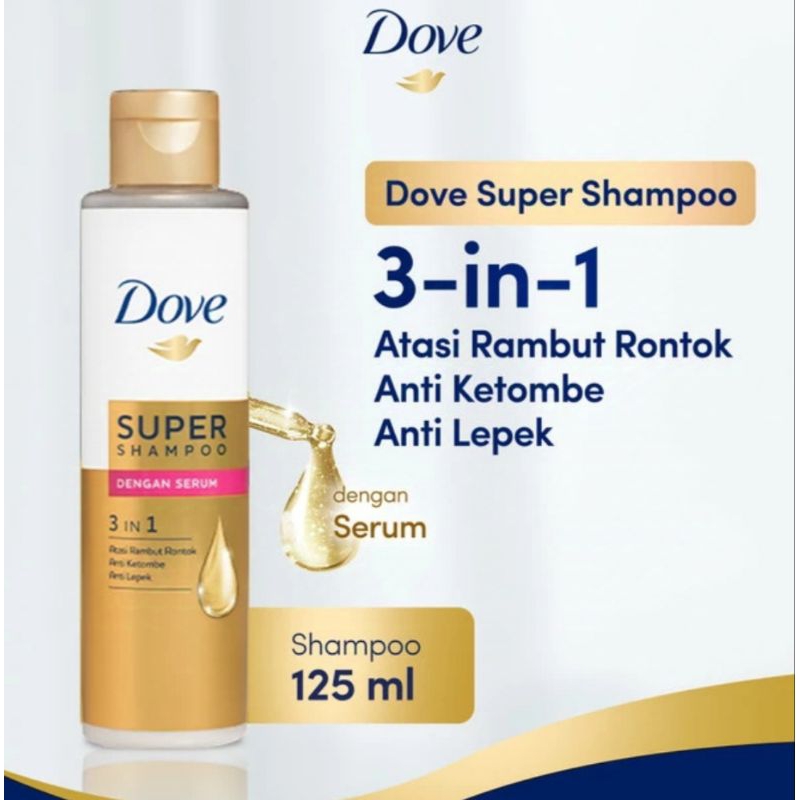 Dove 3 in 1 Serum Shampoo 125ml