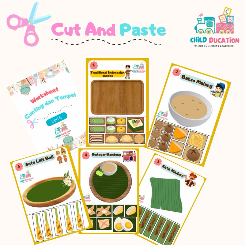 

Cut and Paste | worksheet gunting tempel | puzzel sheets