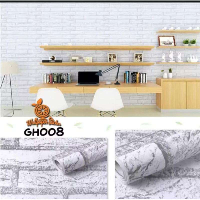 Wallpaper Sticker Dinding Motif Bata Ukuran 45cm x 10m wallsticker Premium Pvc Karakter Motif cy1135