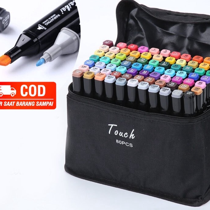 

KF7 COD Spidol Stabilo 128 Warna Dual Side Fine Art Brush Pen Animation Marker Set Sketsa