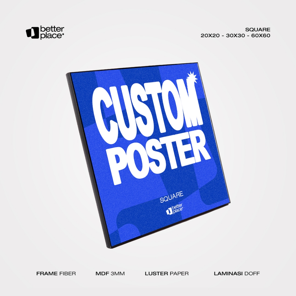 [ SQUARE ] CUSTOM POSTER FRAME 20X20 30X30 60X60